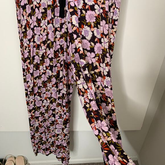 Johnny Was Jade Karisma Mixed jumpsuit Pink Black Floral Women’s Size Large - Picture 8 of 16